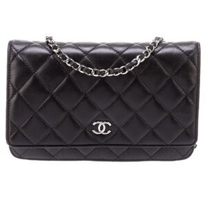 Chanel classic quilted wallet on chain